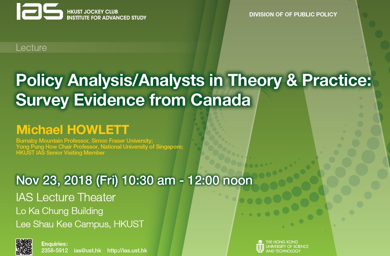 Policy Analysis/ Analysts in Theory & Practice: Survey Evidence from Canada